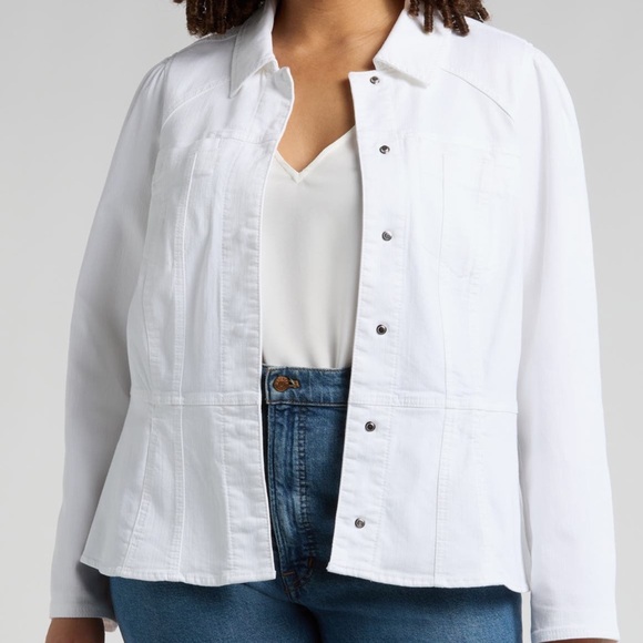 Wit & Wisdom Denim Peplum Jacket - Picture 2 of 8